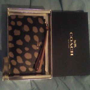 Coach Deer spot small wristlet